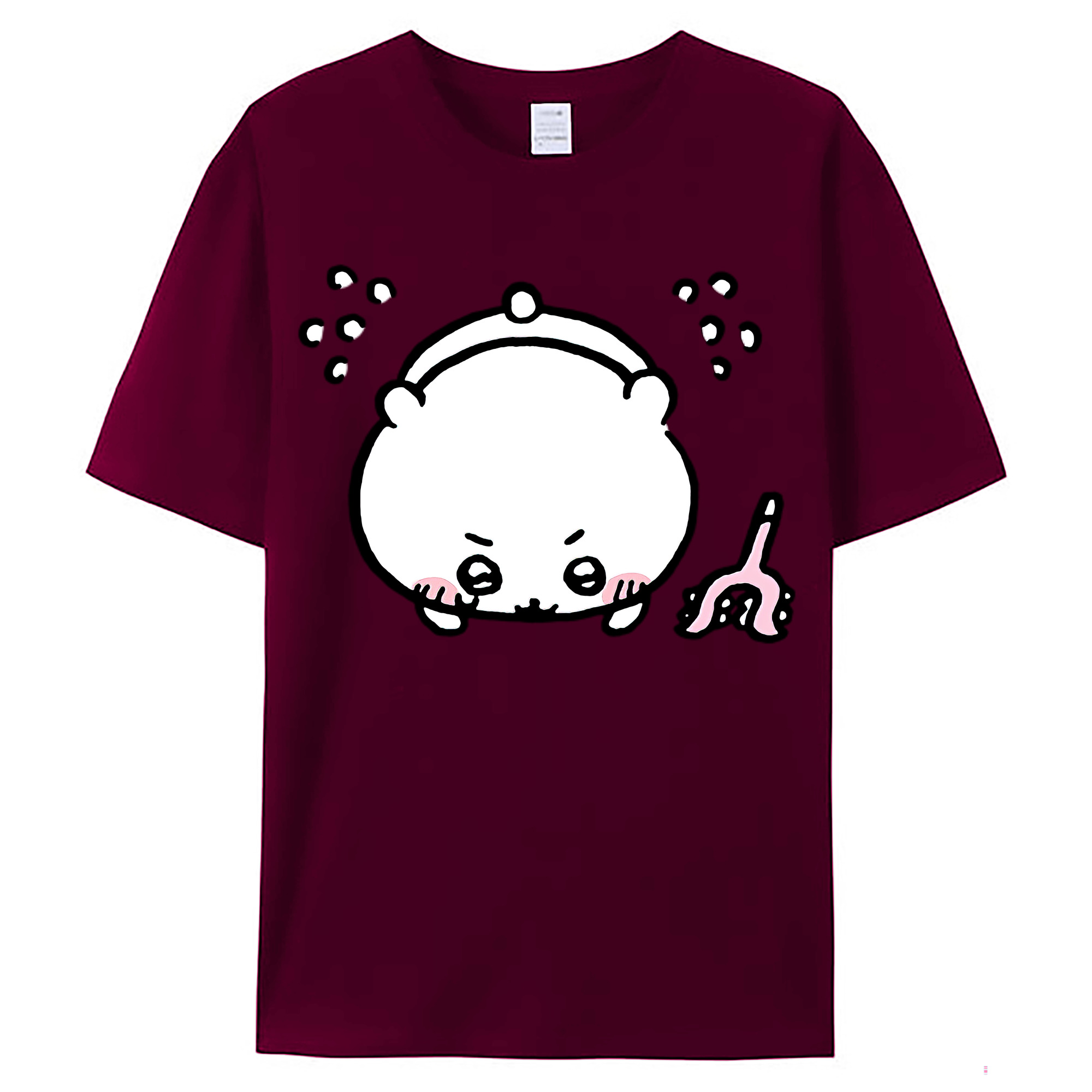 （画像用） ちいかわ ちいかわ Chii-kawa chiikawa レディースカジュアルプリントTシャツ（綿100％）